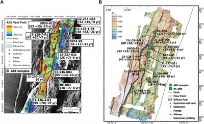 High-resolution decadal-scale eruption age dating of young oceanic basalts at an active hydrothermal vent site